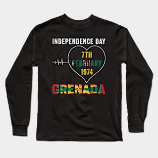 Grenada 50th Independence Day Grenadian Pride Grenada Flag Long Sleeve T-Shirt